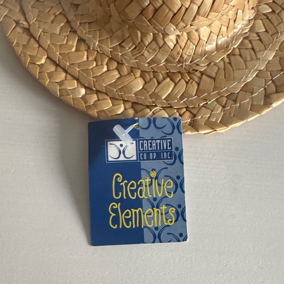 Straw Hats  (4) Miniatures for Crafting Projects Creative Co-Op - Picture 3 of 8